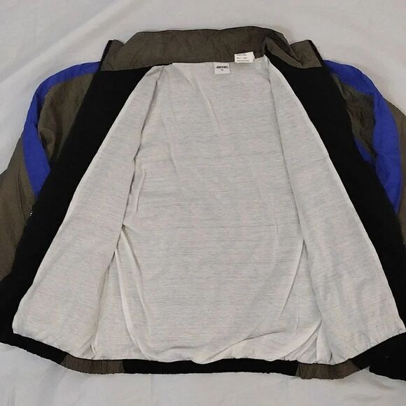 VTG 90's Brooks Black Grey Colorblock Nylon Unisex Jacket Men's Medium - Picture 11 of 16